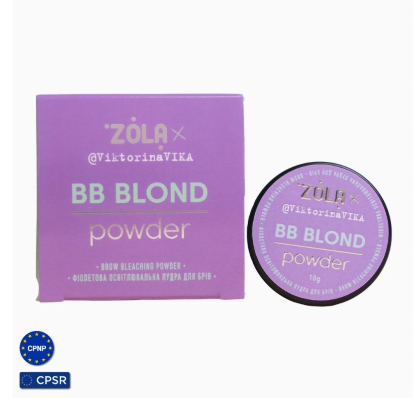 ZOLA BB Blond Powder – silně zesvětlující prášek na obočí (odstraňovač barvy), 10 gr