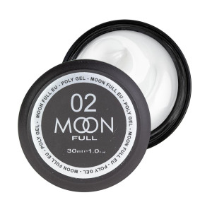 Moon Full Полигель для наращивания - 02 Milky white, 30 мл