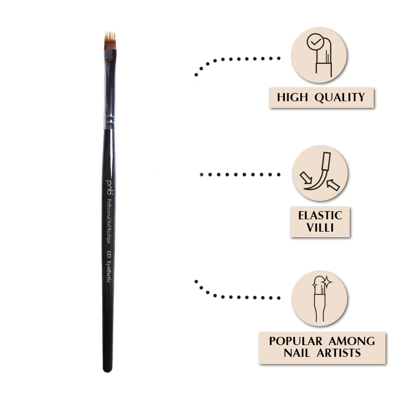 PNB Кисть для дизайна ногтей 6D - нилон