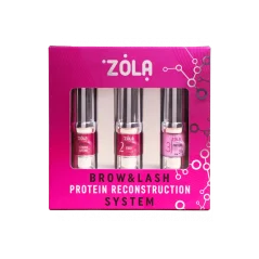 ZOLA Brow&Lash Protein Reconstruction System – sada na laminaci obočí a řas, 3 x 10 ml