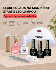 CLARESA Sada na manikúru Start s LED lampou