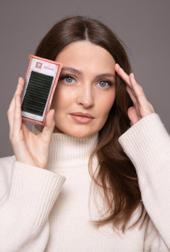 LOVELY umělé řasy “Silicone” C 0.10 - 8 mm (16 řádků)