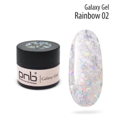 PNB UV/LED Galaxy гель для дизайна ногтей - 02 Rainbow, 5 мл