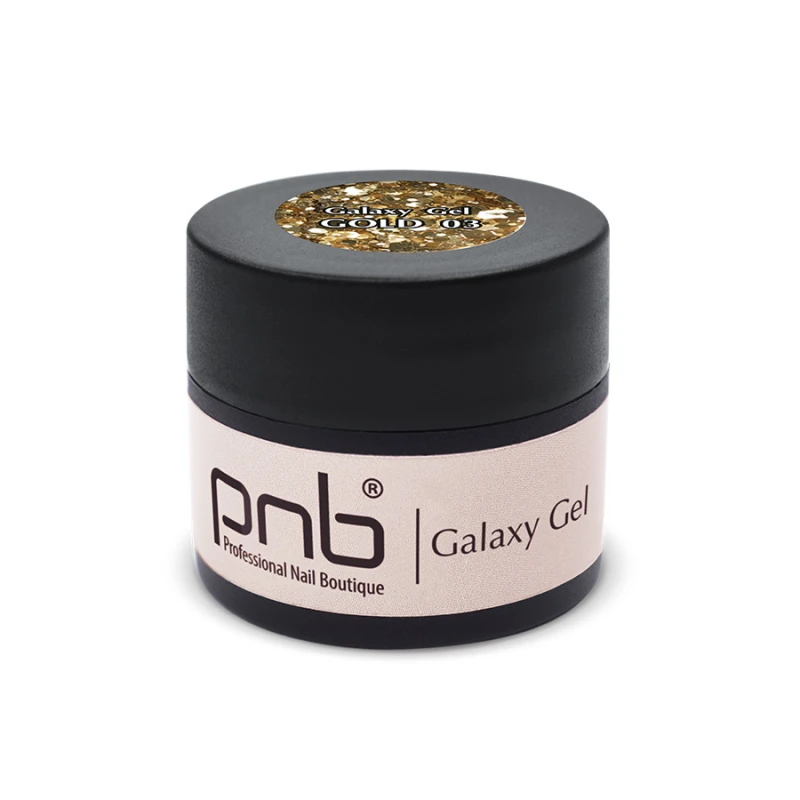 PNB UV/LED Galaxy gel na nehty - 03 Gold, 5 ml