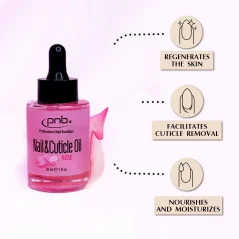 PNB Nail & Cuticle Oil Rose — масло для ногтей и кутикулы Rose, 15 мл
