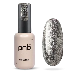 PNB Гель-лак для ногтей - 183 Black Silver, 8 мл