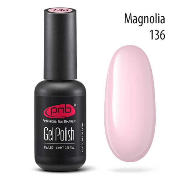 PNB Gel lak na nehty, 136 Magnolia, 8ml