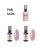 PNB Premium sada Kamuflaźní báze Cover Nude 8ml + Pink 8 ml + Express Top Ultra Gloss 8 ml