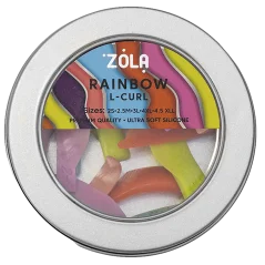 ZOLA Rainbow L-Curl (2S, 2.5M, 3L, 4XL, 4.5XLL) — силиконовые валики для ламинирования ресниц, 7 пар