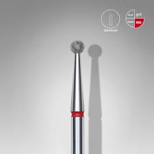 STALEKS Алмазная фреза "Шар" - красная FA01R025, 2,5 mm