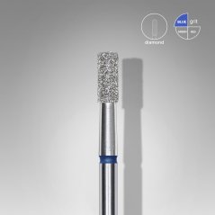 Фреза алмазная цилиндр синяя диаметр 2,5 мм / рабочая часть 6 мм