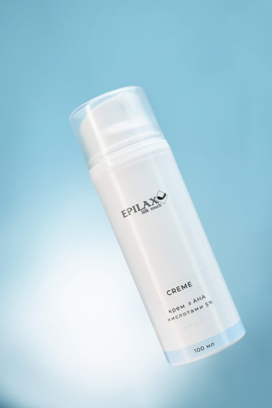 Epilax Silk Touch krém na tělo a bikiny s AHA kyselinami 5%, 100 ml.