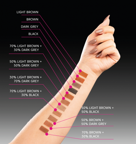 ZOLA TATTOO TINT краска для бровей и ресниц - черная (black), 15 мл