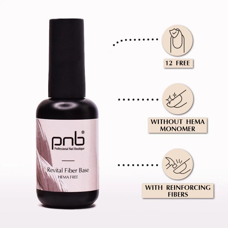 PNB UV/LED Revital Fiber báze HEMA FREE - Floral Nude, 8ml