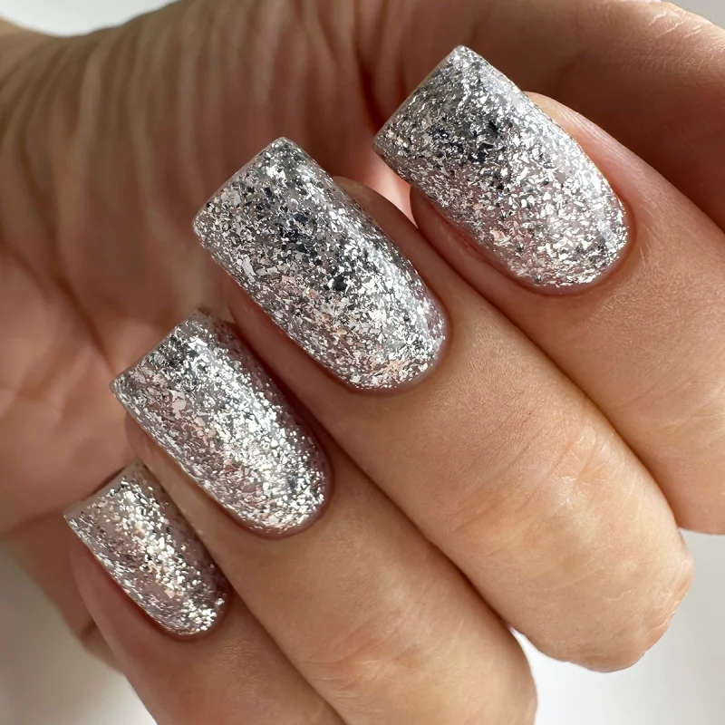 PNB Gel lak na nehty - 185 Silver, 8ml