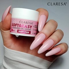 CLARESA Stavební gel na nehty Soft&Easy gel - Baby pink, 45g