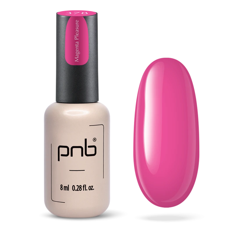 PNB Gel lak na nehty - 378 Magenta Pleasure, 8 ml