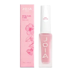 JOIA Vegan Pink Nail Care – zpevňující péče o nehty s růžovým odstínem a třpytkami, 8 ml
