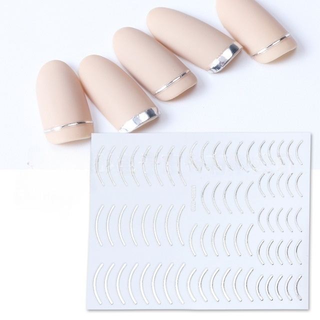 Flexibilní lepící páska na nehty Full Beauty 3D STZ-G005 - stříbrná