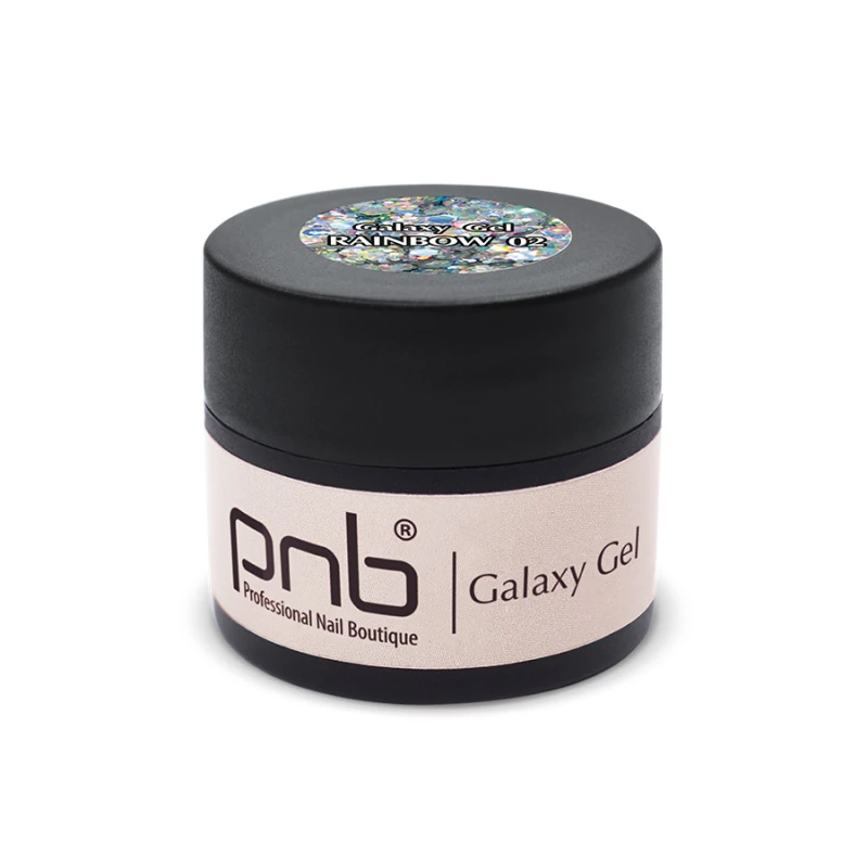 PNB UV/LED Galaxy gel na nehty - 02 Rainbow, 5 ml
