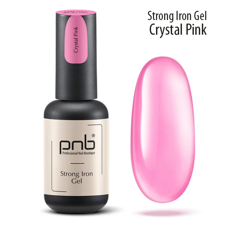 PNB Strong Iron Gel Modelovací gel a báze - Crystal Pink, 8 ml