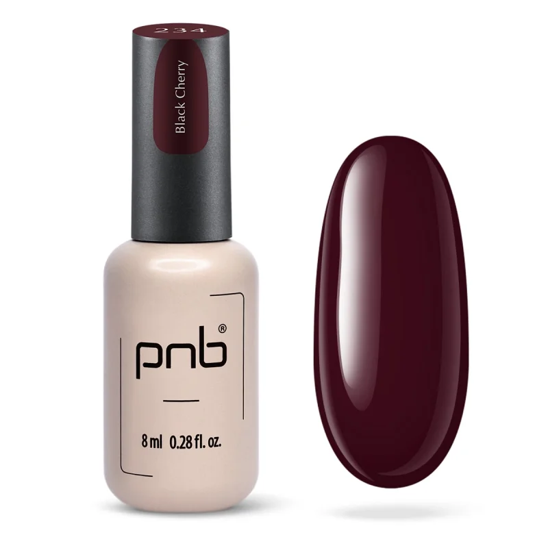 PNB Gel lak na nehty - 234 Black Cherry, 8ml