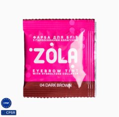 Zola Краска для бровей с окислителем 3% - 04 Dark Brown (темно-коричневый), 5 мл