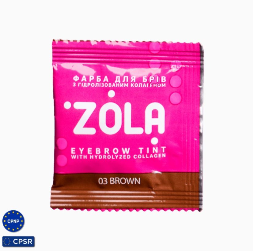 Zola Barva na obočí s oxidantem 3% - 03 Hnědá, 5 ml