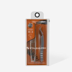 STALEKS Expert пинцет для ресниц TE-45/2
