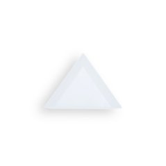 Trojúhelníkový tácek podložka, bílá