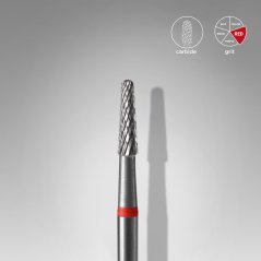 STALEKS Tvrdokovová fréza "kužel" Ø 2,3 mm, červená - FT71R023/8