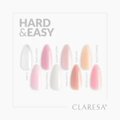 CLARESA HARD&EASY Stavební UV/LED gel na nehty - Glam Pink, 45g