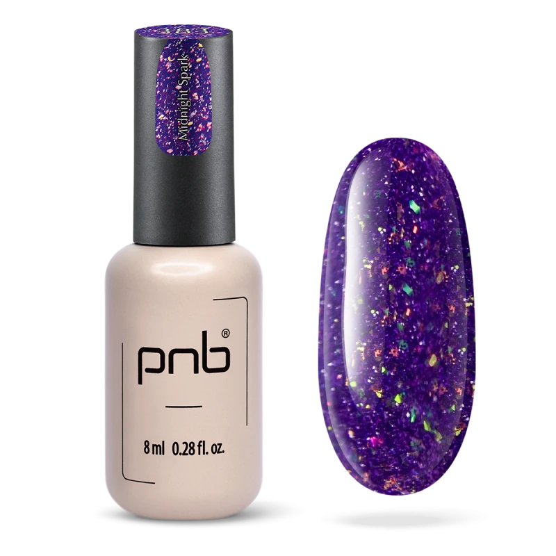 PNB Gel lak na nehty - 383 Midnight Spark, 8 ml