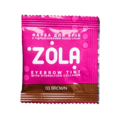 ZOLA Краска для бровей с окислителем 3% - 03 Brown (коричневый), 5 мл