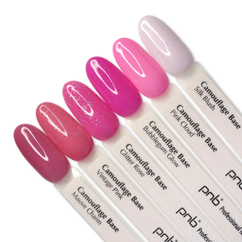PNB UV/LED Kamuflaźní báze - Glitter Rose, 8 ml
