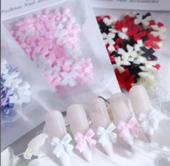 3D дизайн для ногтей бантик - розовый, 5шт