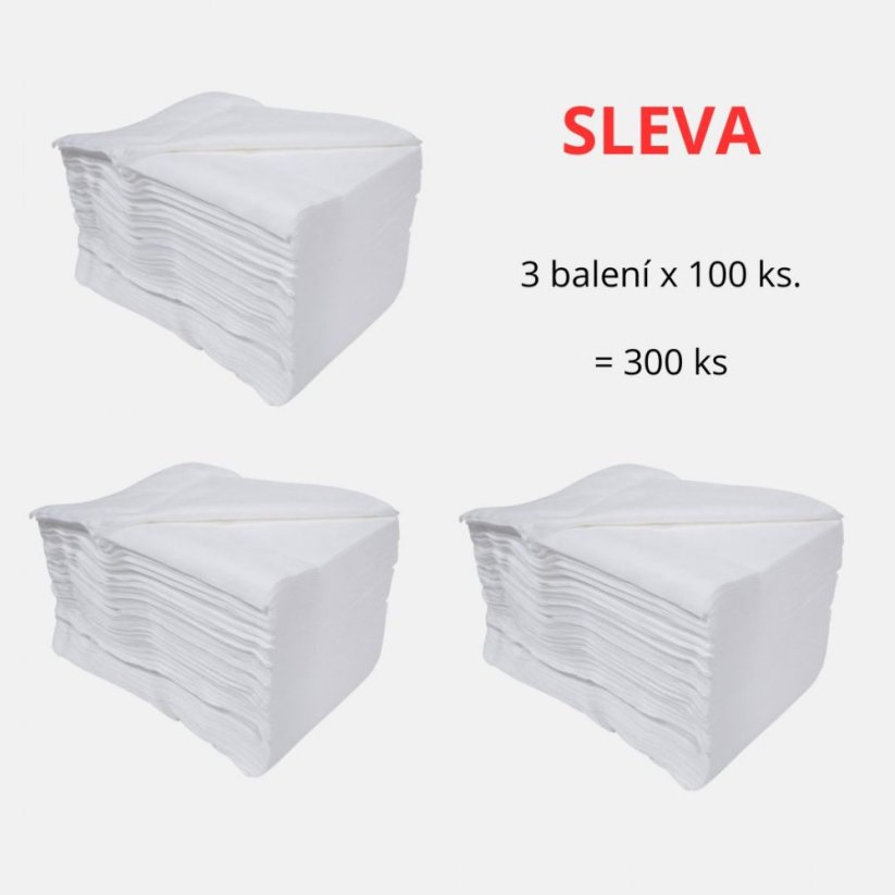 Jednorázové kadeřnické ručníký BIO-EKO 70x50cm - 3 balení (300 ks)