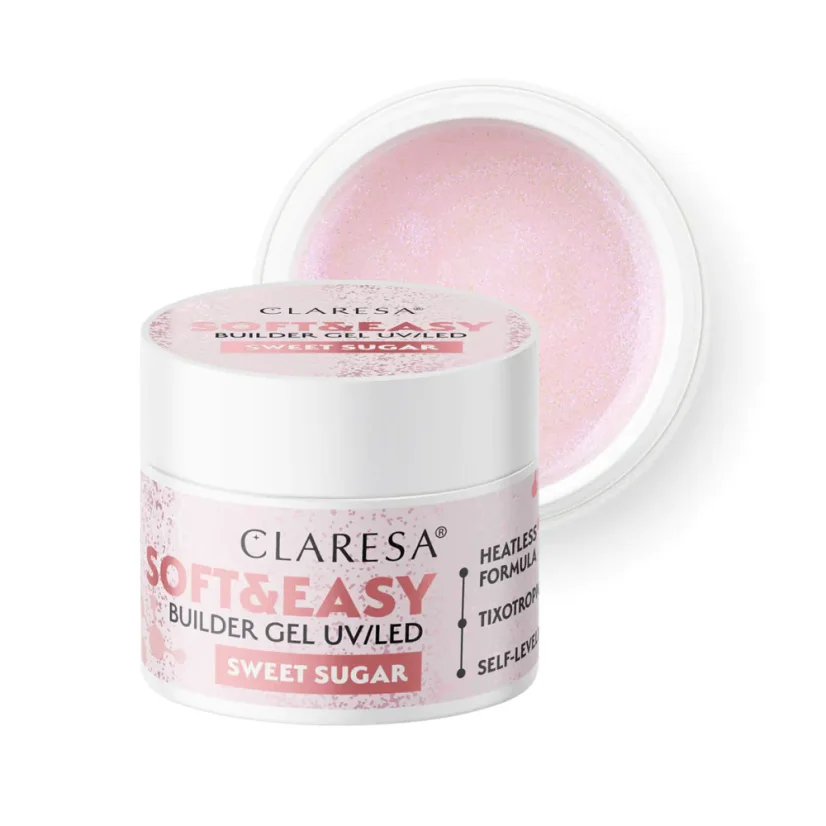 CLARESA Моделирующий гель для ногтей Soft&Easy gel - Sweet sugar, 45гр