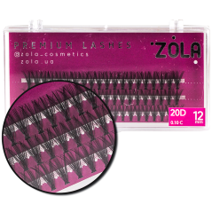 ZOLA накладные ресницы (пучки) 20D - 12 мм