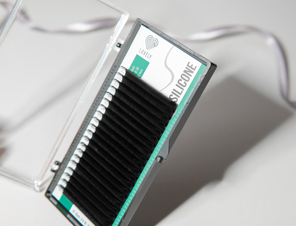 Umělé řasy Silicone - černé - Délka řas - 14 mm