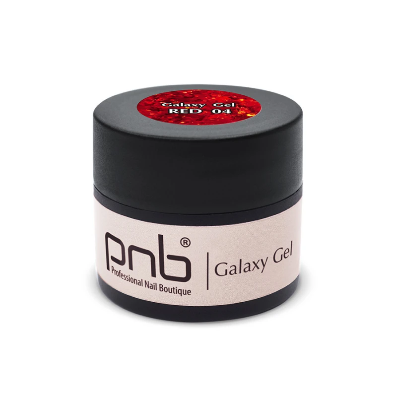 PNB UV/LED Galaxy gel na nehty - 04 Red, 5 ml