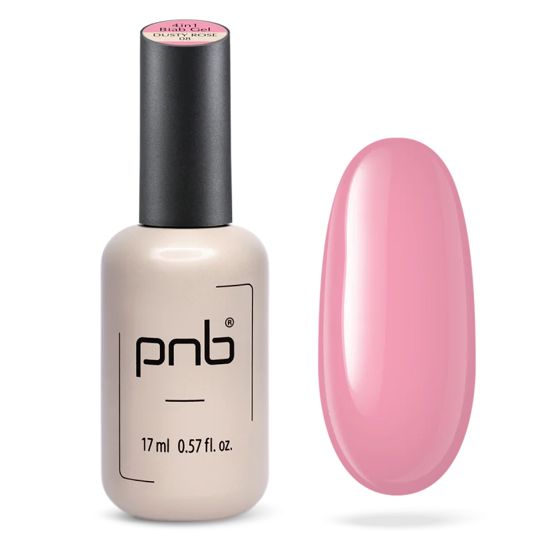 PNB UV/LED Gel BIAB 4 in 1 - 08 Dusty Rose, 17 ml
