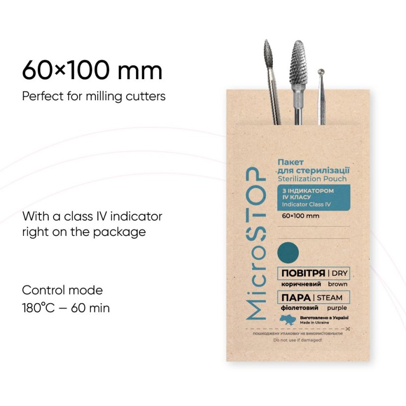 Microstop Sterilizační-kraftové sáčky s indikátorem Eco Brown 60x100mm, 100 ks