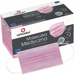 Opharm Одноразовая защитная маска - розовая, 50 шт