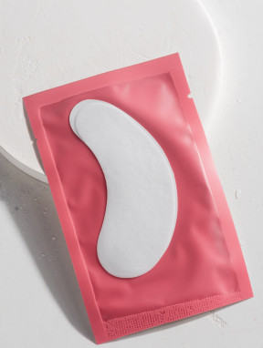 Podložky pod očí na prodloužení a laminaci řas - růžové, 1 ks