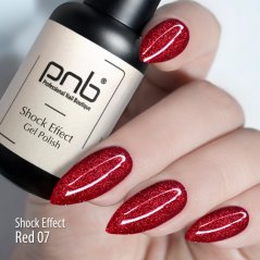 PNB Reflexní gel lak na nehty, 07 Red, 8ml
