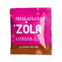 ZOLA Краска для бровей с окислителем 3% - 02 Warm Brown (медно-коричневый), 5 мл