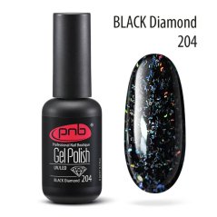 Гель лак PNB 204 Black Diamond, 8 мл