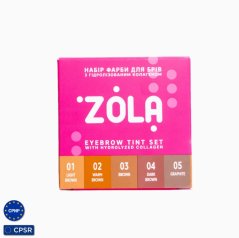 Zola Набор красок для бровей с окислителем 3%, 5x5мл