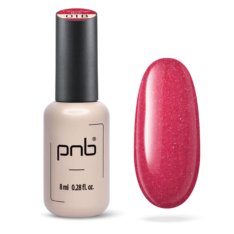 PNB UV/LED Kamuflaźní báze - 01B Abrazo Rosado, 8 ml